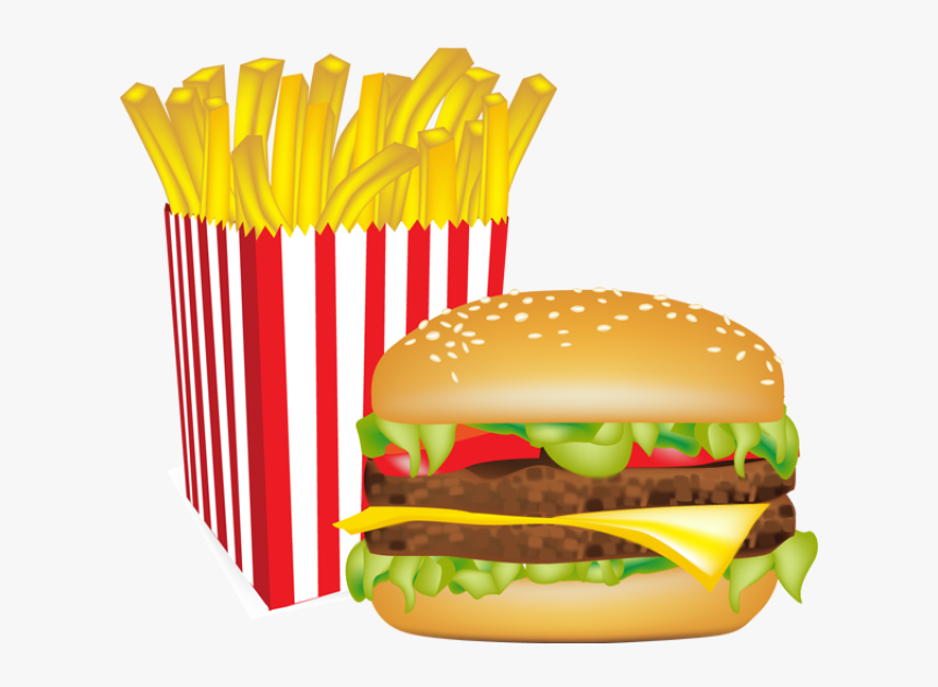Graphic Design French Fries - French Fries And Burger, HD Png Download