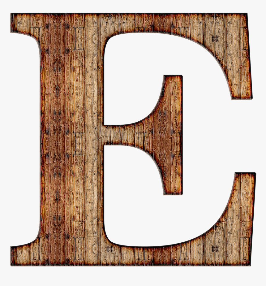 Wooden Capital Letter E - Wooden E Transparent Background, HD Png Download