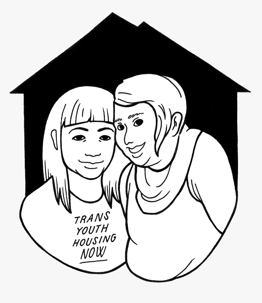 Trans Youth Housing Now - Cartoon, HD Png Download