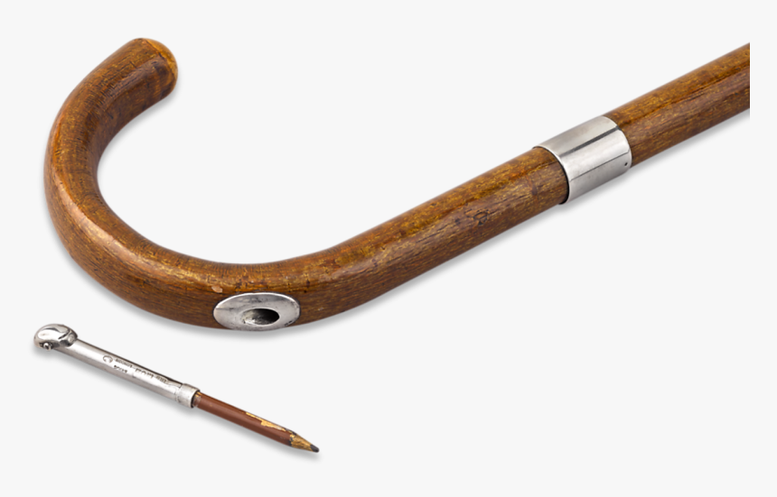 Silver Pencil Walking Stick - Hardwood, HD Png Download