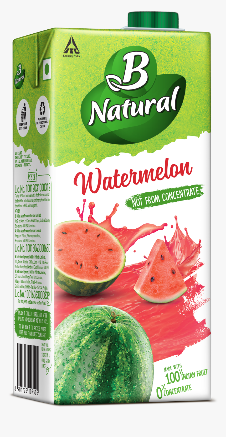 B Natural Pomegranate Juice, HD Png Download