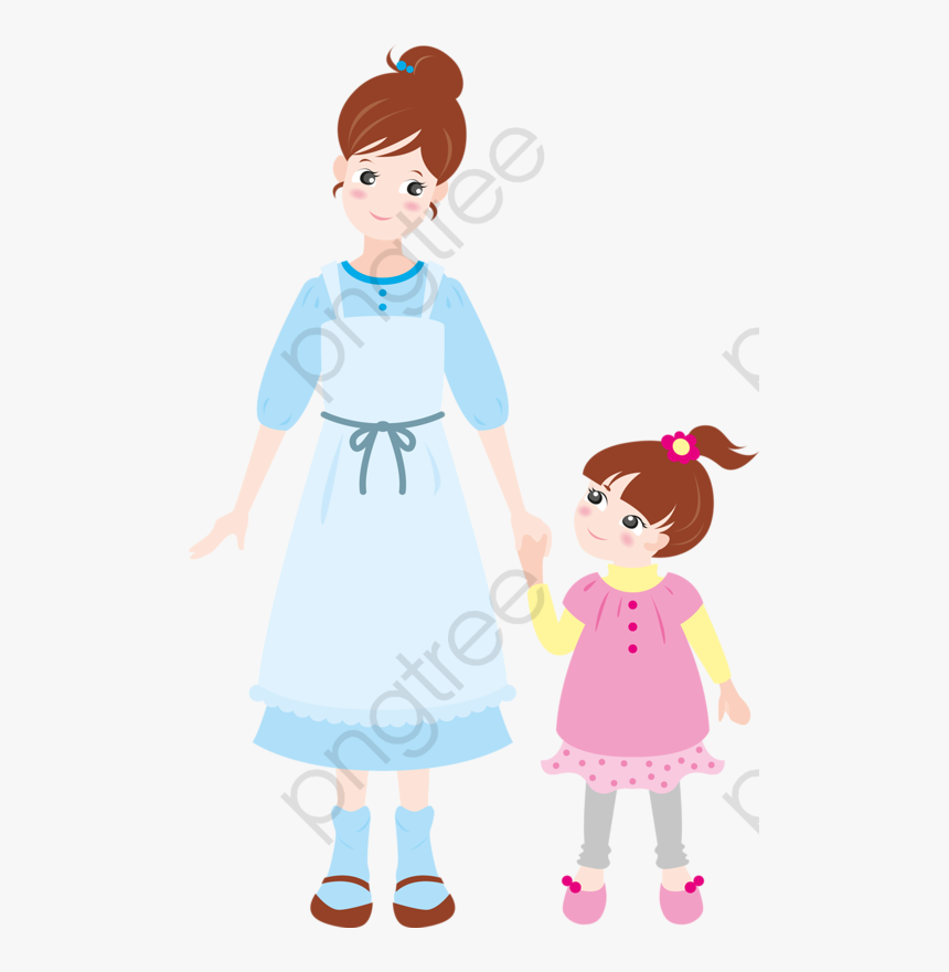 Transparent Mom And Son Clipart - Imagen Madre E Hija Para Descargar, HD Png Download