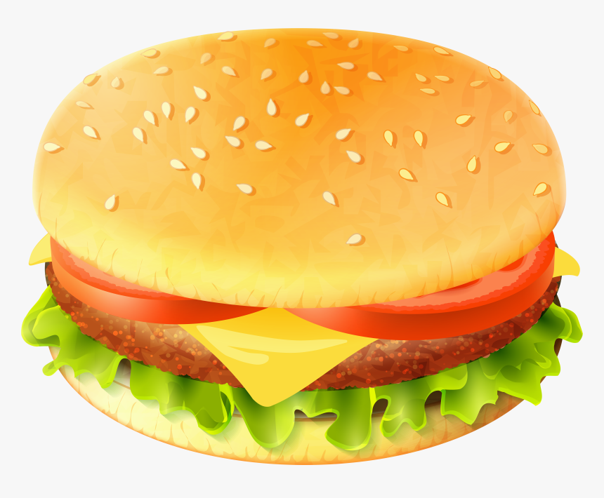 Hamburger Clipart Transparent Food - Burger Clipart Png, Png Download