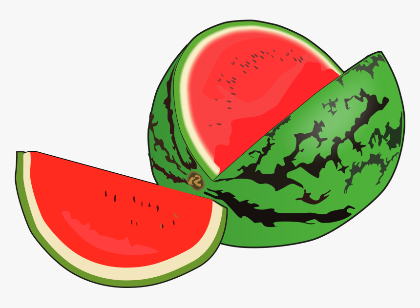 Art,cucumber, Gourd, And Melon Fruit,produce,accessory - Watermelon Drawing, HD Png Download