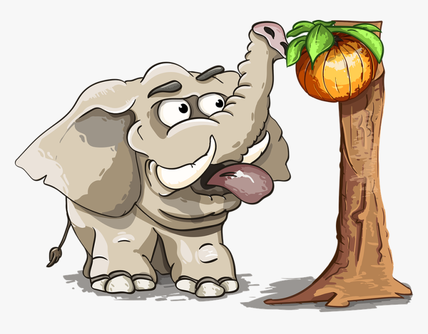 Elephant, Fruit, Tree, Trunk, Tusks, The Language - Television, HD Png Download