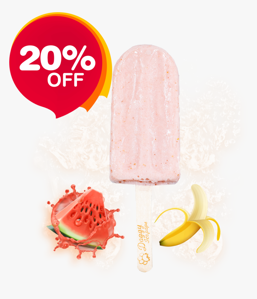 Watermelon Banana Popsicle - Ice Pop, HD Png Download