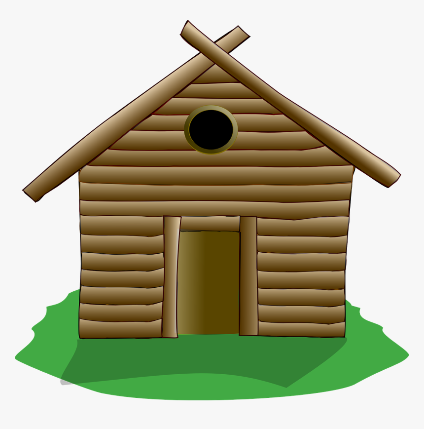 Showing Post & Media For Cartoon Stick House Clip Art - Cabin Clipart, HD Png Download