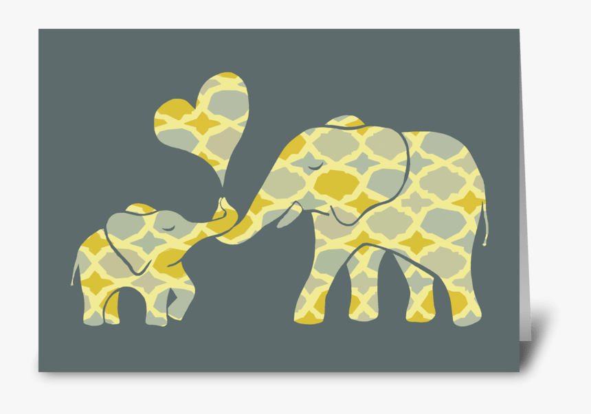 Sweet Elephant Hugs Greeting Card - Hug, HD Png Download