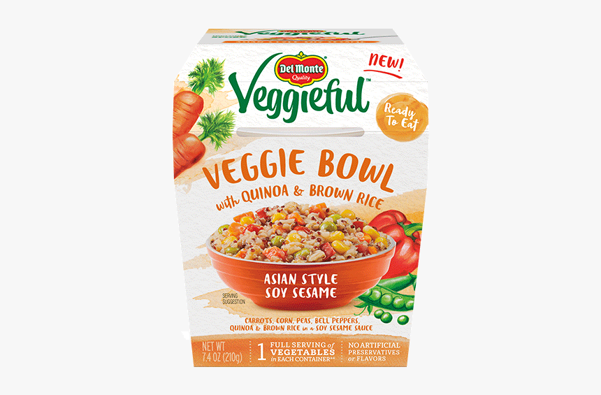 Veggieful Asian Style Soy Sesame Veggie Bowl - Del Monte Veggieful Veggie Bowl, HD Png Download