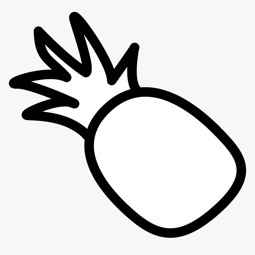 Cartoon Pineapple Png - Pineapple Outline Clipart, Transparent Png