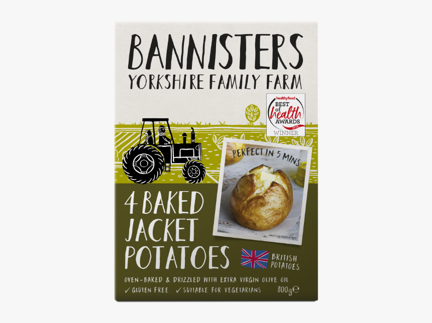 4 Ready Baked Jacket Potatoes - Bannisters Jacket Potatoes, HD Png Download