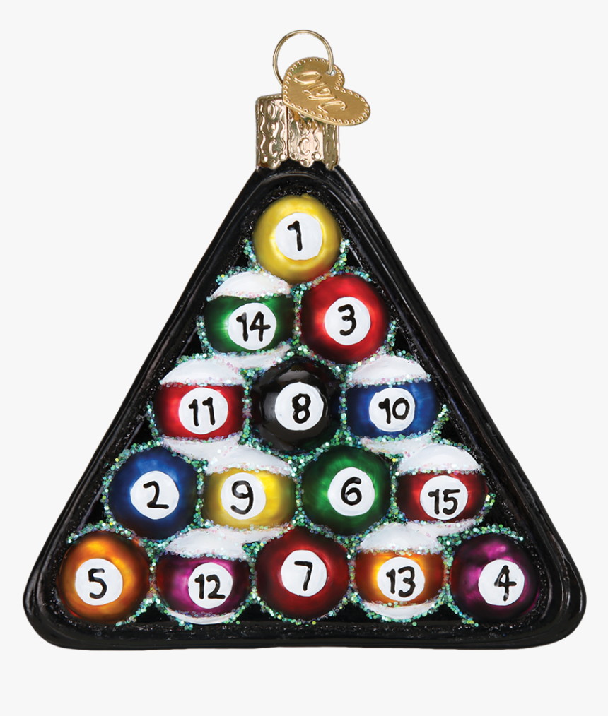 Billiard Ball Ornament By Old World Christmas - Billiard Christmas Ornament, HD Png Download