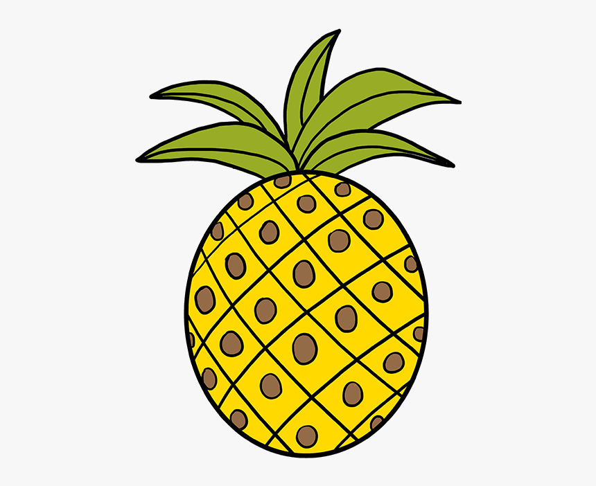 How To Draw A Pineapple - Draw Pineapple, HD Png Download
