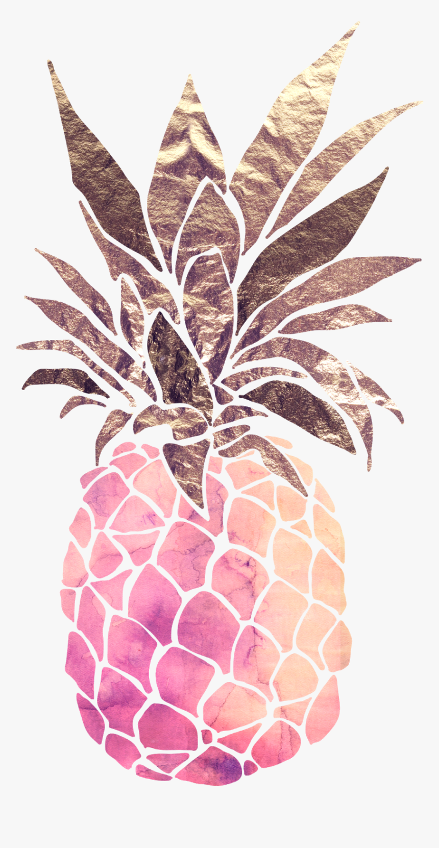 Pineapple Watercolor Pink Png, Transparent Png