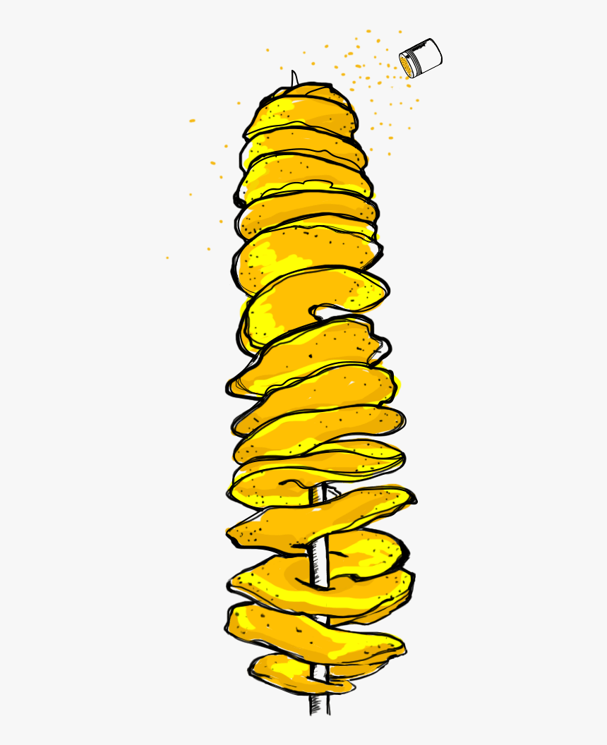 Chicken - Spiral Potato Clipart, HD Png Download