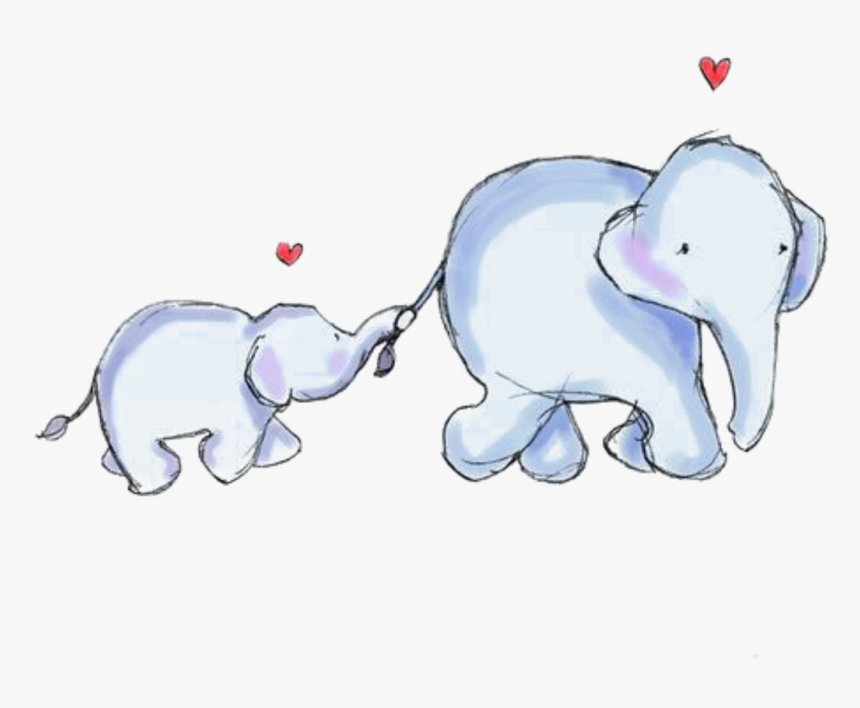 Asian Elephant Clipart Elphant - Elephant And Baby Clipart, HD Png Download
