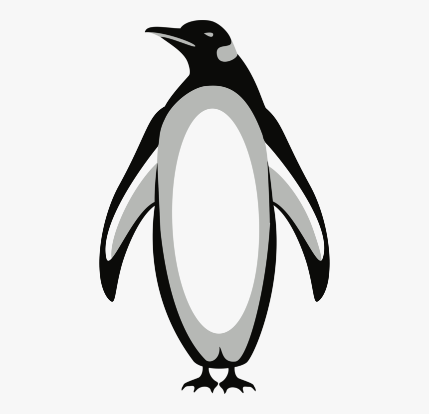 Flightless Bird,silhouette,wing - Free Black And White Clip Art Penguin, HD Png Download