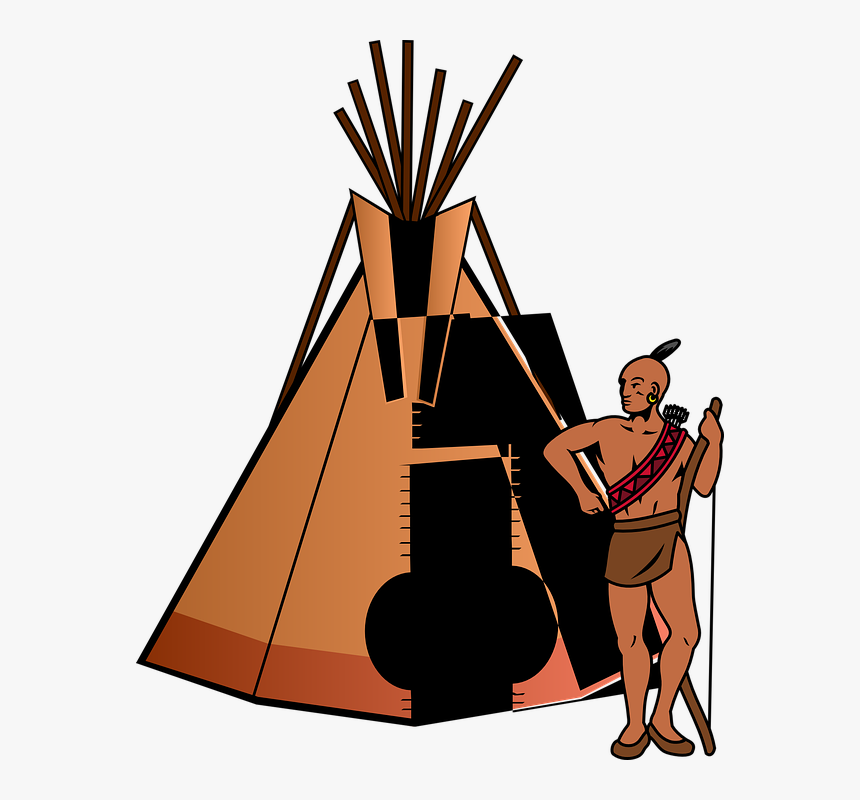 Transparent Indian People Png - Native American Teepee Clip Art, Png Download