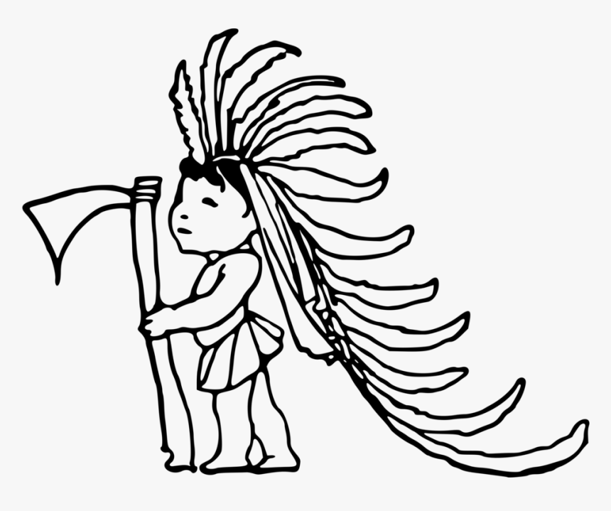 Native American People Drawing, HD Png Download