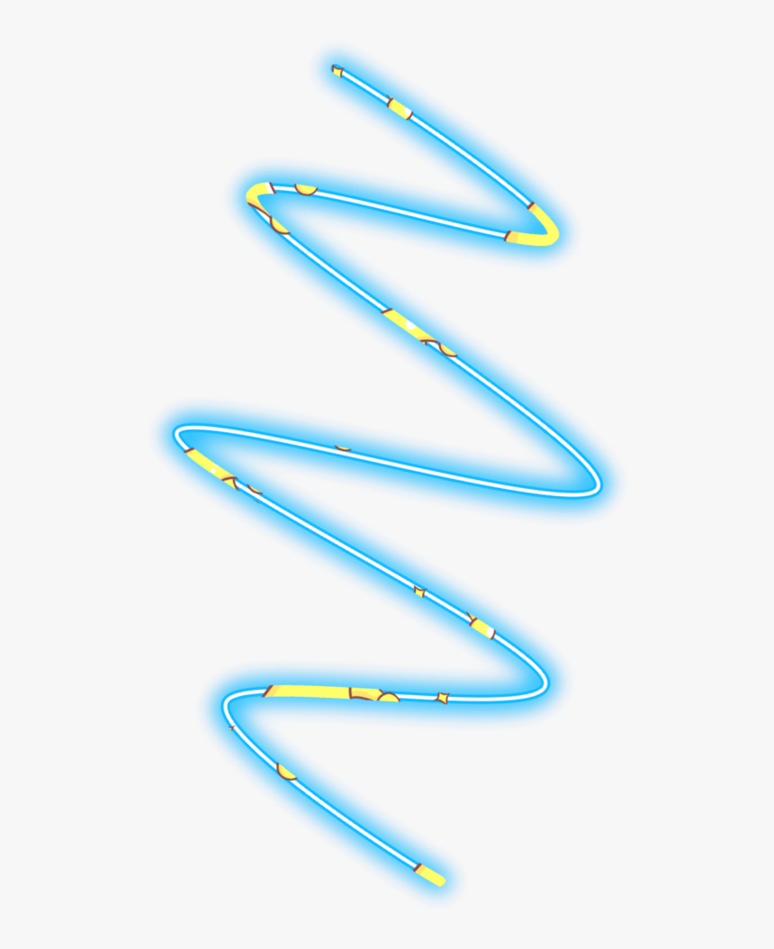 #neon #line #spiral#freetoedit #blue #geometric #border - Geometry, HD Png Download