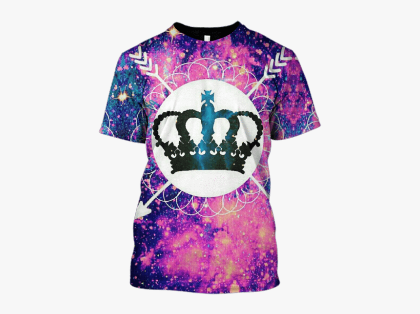 3d Crown Galaxy Hoodie Tshirt Apparel - Wallpaper, HD Png Download