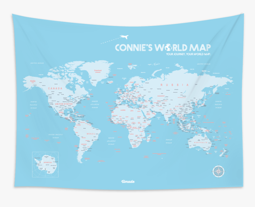 World Map Black And White, HD Png Download