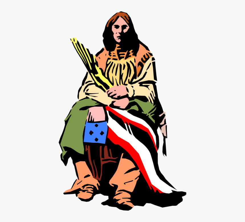People Native Indian Vector - Illustration, HD Png Download