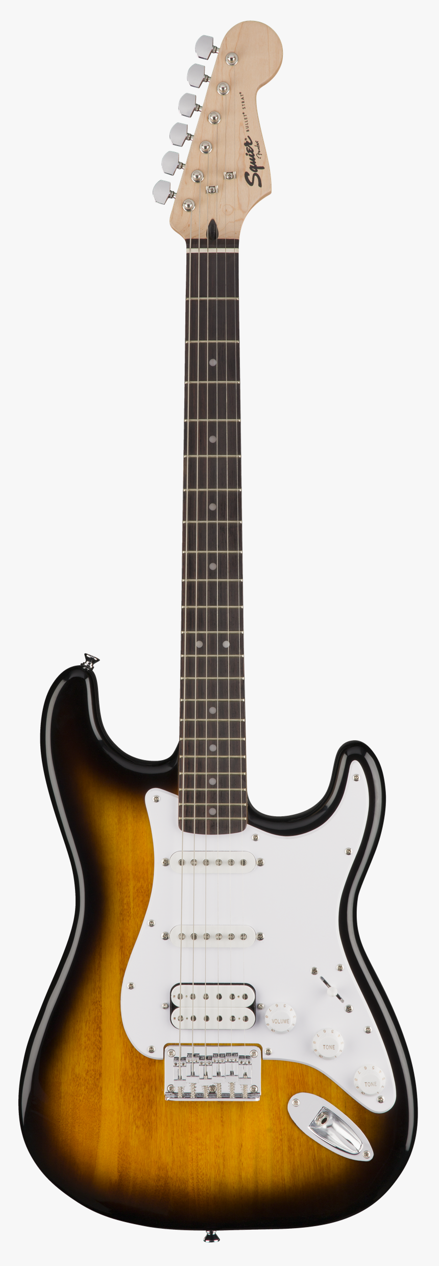 Squier Bullet Strat Hss Ht Brown Sb Front, HD Png Download