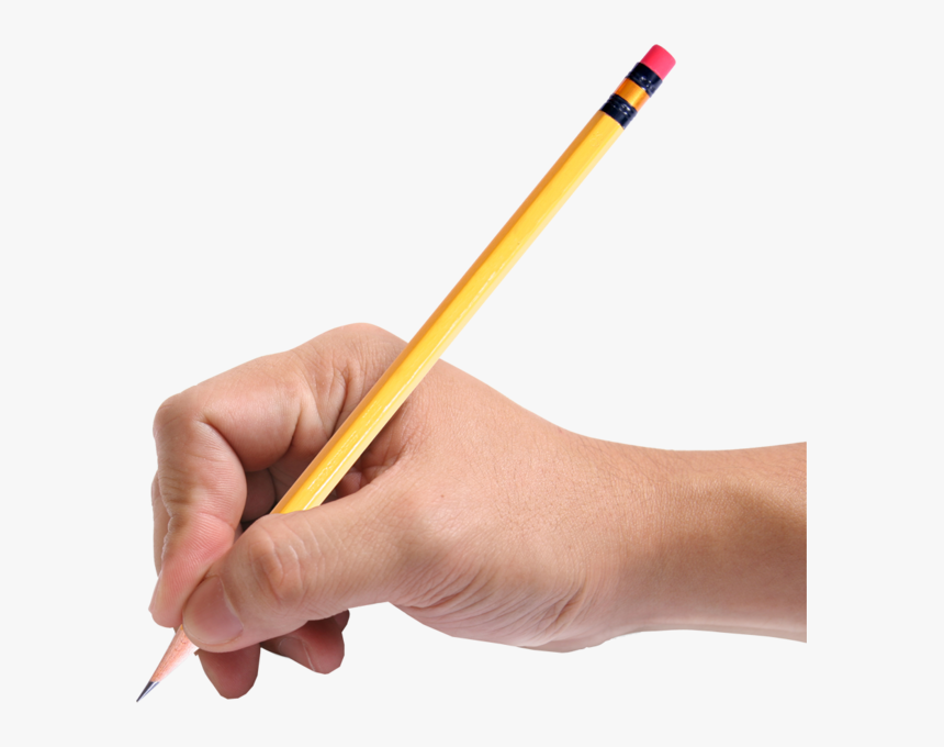 Hand Using A Pencil, HD Png Download