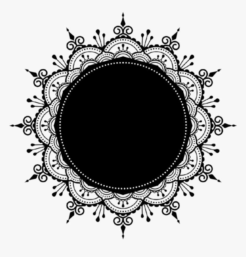 #mandala, #mandalapreta, #espelho, #reflexo, #semreflexo - Transparent Mandala Design Png, Png Download