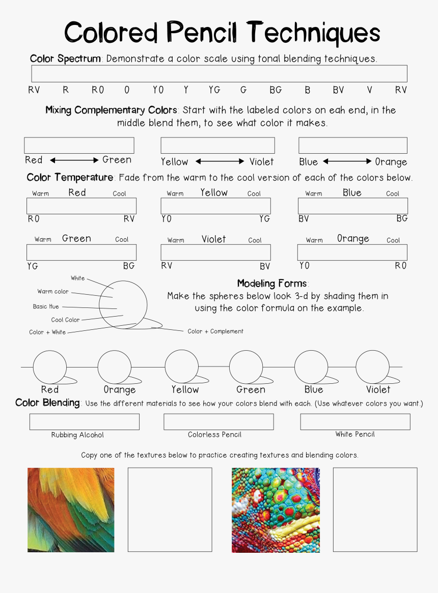 Colored Pencil Blending Exercises, HD Png Download