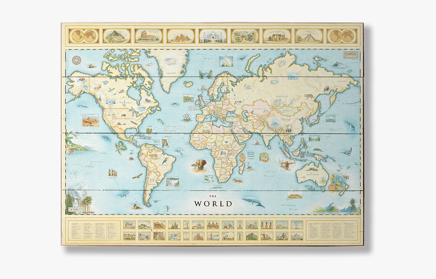 Blue World Map Png, Transparent Png