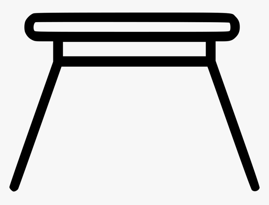 Table Sideview Small Furniture Home - Chair, HD Png Download