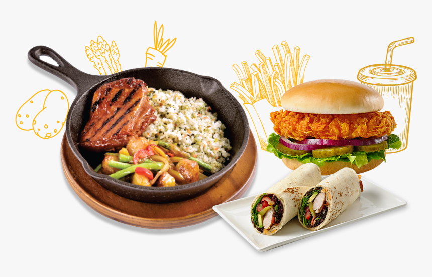 Transparent Korean Food Clipart - Fast Food, HD Png Download