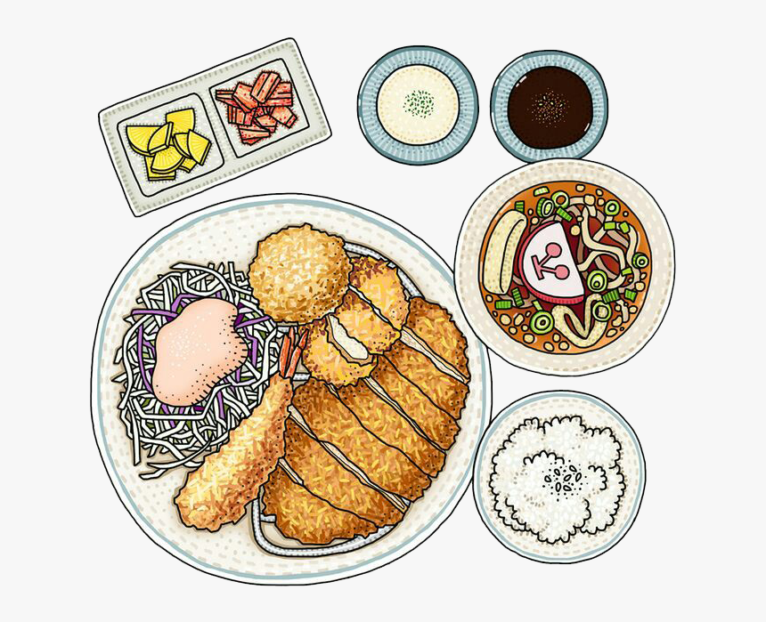 Transparent Korean Food Png - Food Watercolor Png Drawing, Png Download