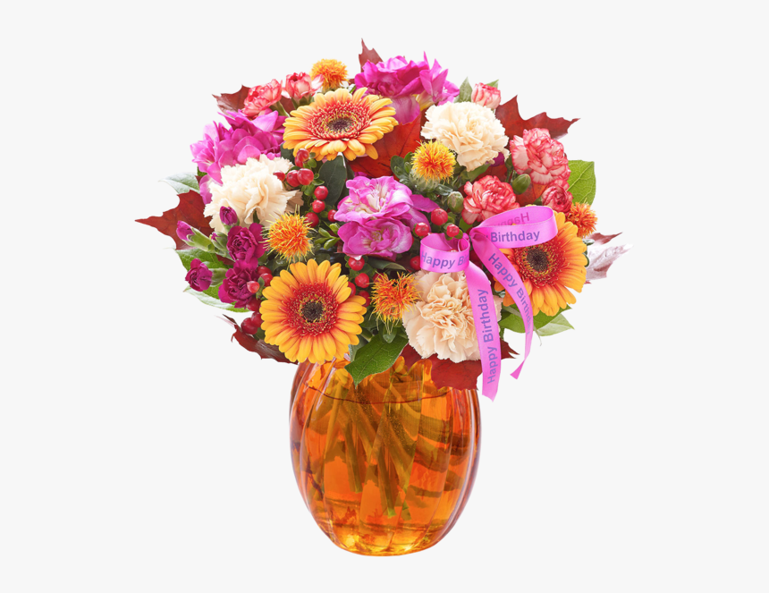 Happy Birthday Autumn Brights Globe - Fall Flowers Friend Birthday, HD Png Download