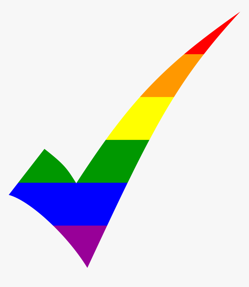 Rainbow Check Vector Clipart Image - Rainbow Check Mark Png, Transparent Png