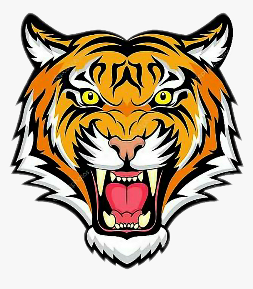 Tattoos Sticker By Redpip - Tiger Face Color, HD Png Download