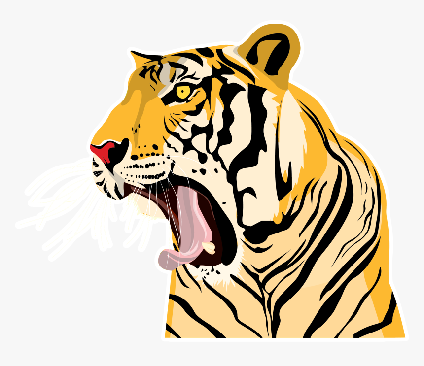 Clipart Tiger Roaring - Tiger Name Photo Download, HD Png Download