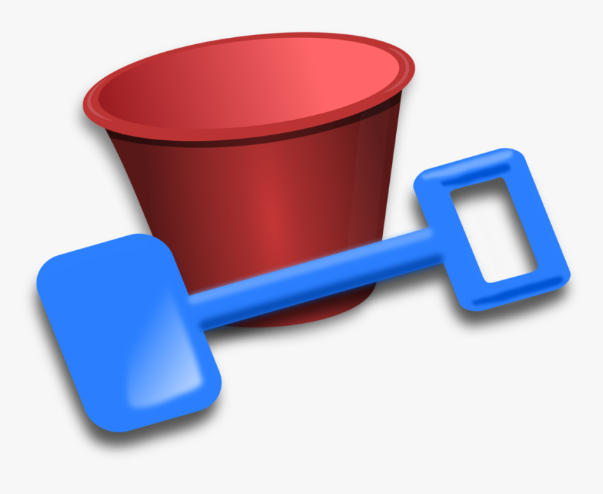 Plastic,bucket And Spade,bucket - Bucket & Spade Clip Art, HD Png Download