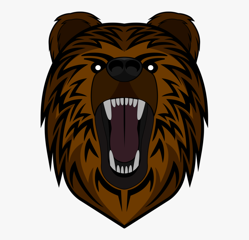 Head,big Cats,roar - Bear Roaring Png, Transparent Png