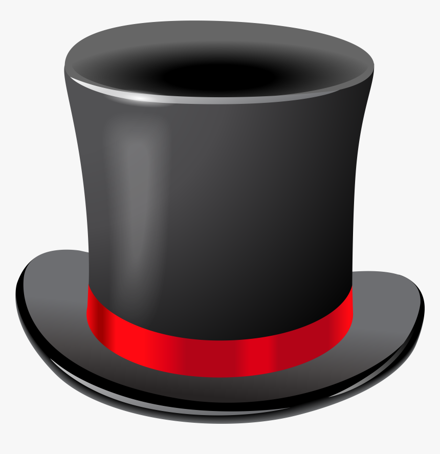Black Top Hat Transparent Png Clip Art Imageu200b Gallery - Top Hat Clipart Transparent Background, Png Download