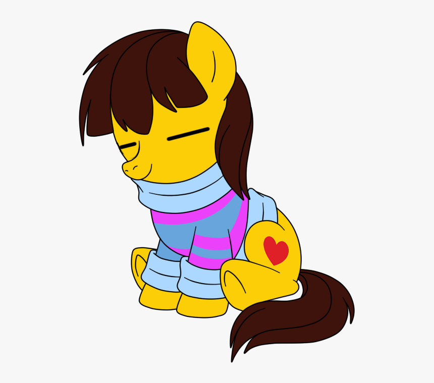 Transparent Little Png - Undertale Frisk As A Pony, Png Download