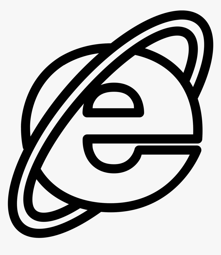 Internet Logo Icon Www Pixshark Com Images Galleries - Internet Explorer Black And White, HD Png Download