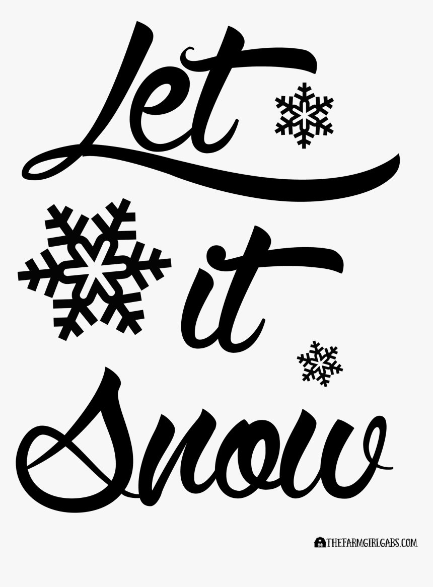 Let It Snow Printable From Www - Rock It Baby, HD Png Download