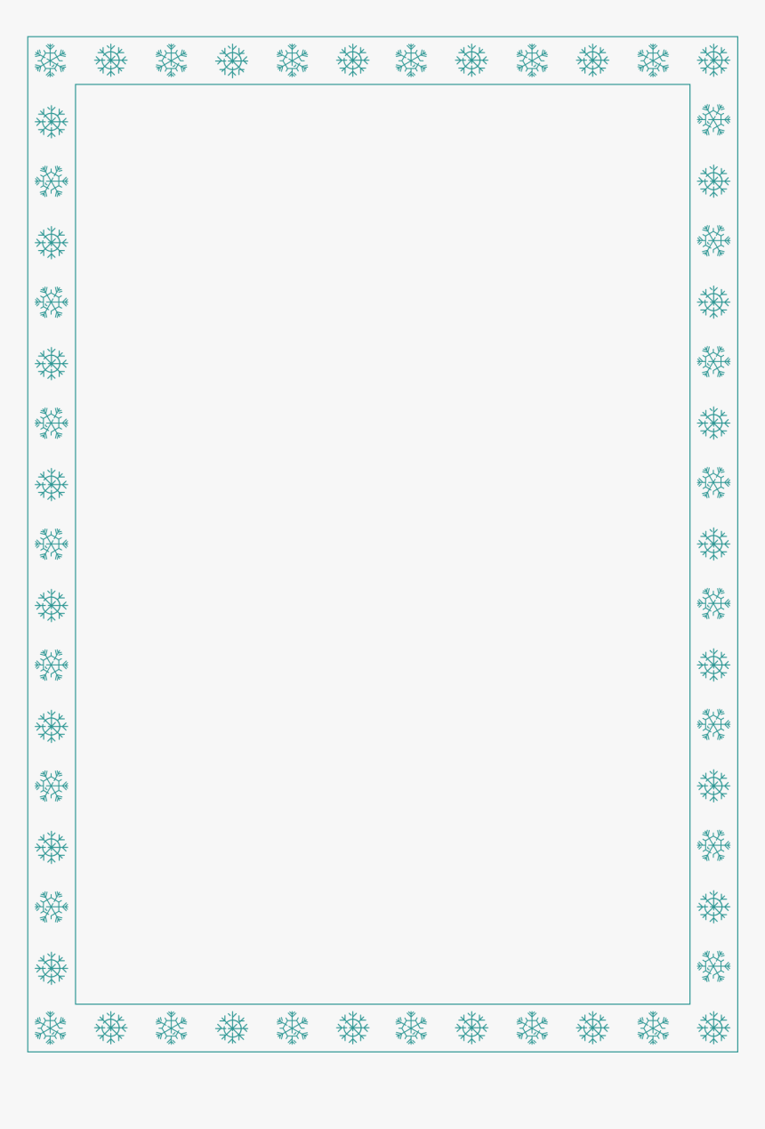 Thin Snowflake Borders - Thin Borders, HD Png Download