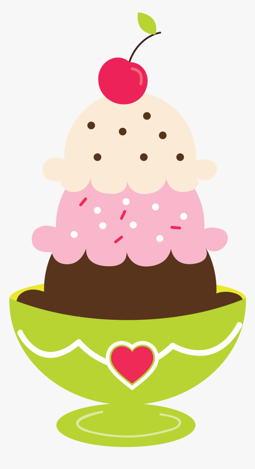 Ice Cream Sundae Clipart - Ice Cream Sundae Graphic, HD Png Download