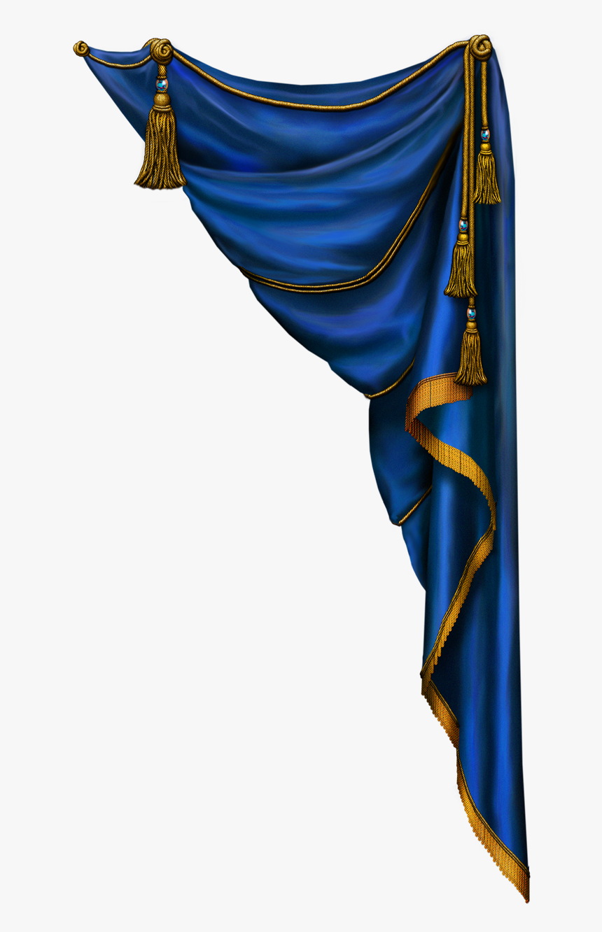Curtain Png Free Download - Blue Curtain Png, Transparent Png