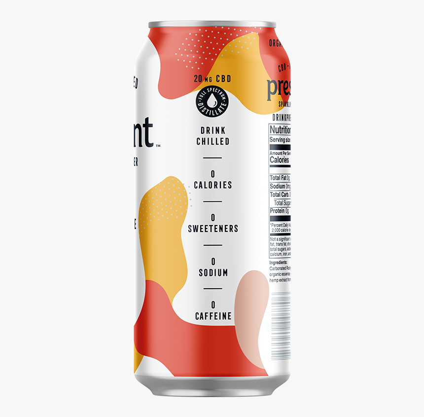 Present Blood Orange Cbd Infused Sparkling Water - Alcoholic Beverage, HD Png Download