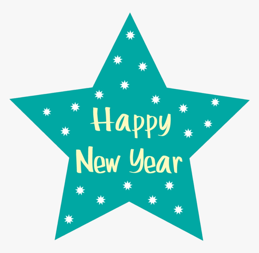 Happy,new Year New Years Clipart Happy Star Free Transparent - Happy New Year Star, HD Png Download